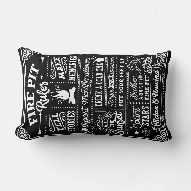 Cojín Lumbar Reglas de la mina de fuego - beige (Anverso)