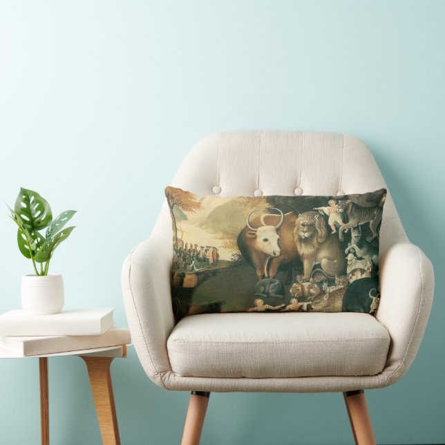 Cojín Lumbar Reino Pacífico por Edward Hicks Arte Popular Vinta (Silla)