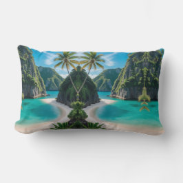 Cojín Lumbar "Relájate y aléjate con las vibraciones de la isla