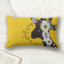 Cojín Lumbar Relax - Yellow Funky Funny Giraffe