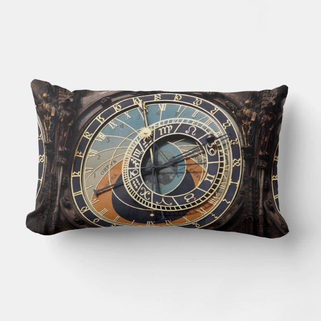 Cojín Lumbar Reloj astronómico en Praque (Anverso)