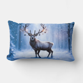 Cojín Lumbar Reno en el bosque mágico Lumbar Pillow