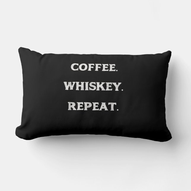 Cojín Lumbar Repetición de Coffee Whiskey (Anverso)