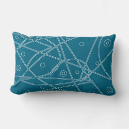 Cojín Lumbar Resumen Art Green Line Circles Minimalismo
