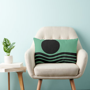Cojín Lumbar Resumen de Bauhaus Seafoam Green