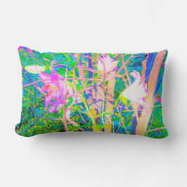 Cojín Lumbar Resumen de lirios orientales en My Rubio Garden