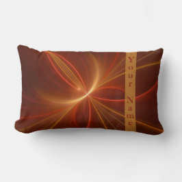 Cojín Lumbar Resumen místico Fractal moderno color cálido nombr