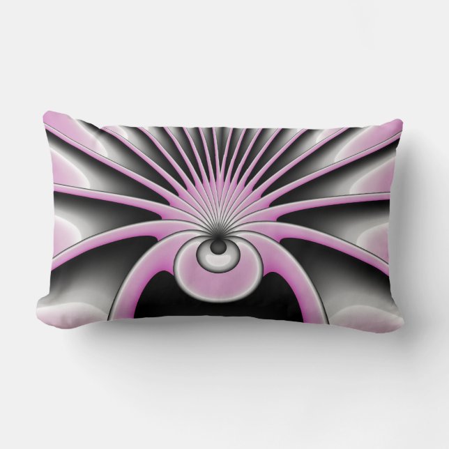 Cojín Lumbar Resumen moderno Patrón de arte radical loco (Anverso)