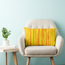 Cojín Lumbar Resumen Naranja De Textura De Madera Y Amarillo