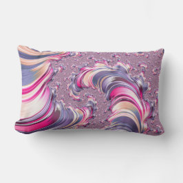 Cojín Lumbar Resumen Pink Purple Spiral Fractal