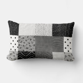 Cojín Lumbar retaquillera vintage negro y blanco