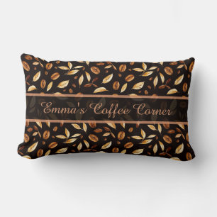 Cojín Lumbar Rincón de Café Personalizado Amante del Café