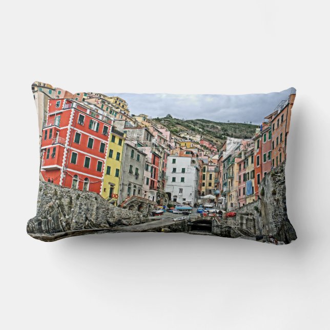 Cojín Lumbar Riomaggiore, Italia Accent Pillow (Anverso)
