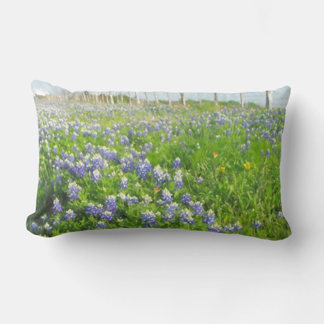 Cojín Lumbar Roadside Bluebonnets Lumbar Pillow (Anverso)
