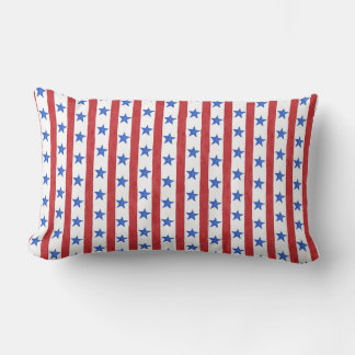 Cojín Lumbar Rojo blanco y azul patriótico