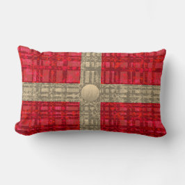 Cojín Lumbar Rojo con cinta de opciones y botón