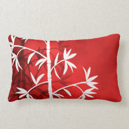 Cojín Lumbar Rojo de bambú blanco