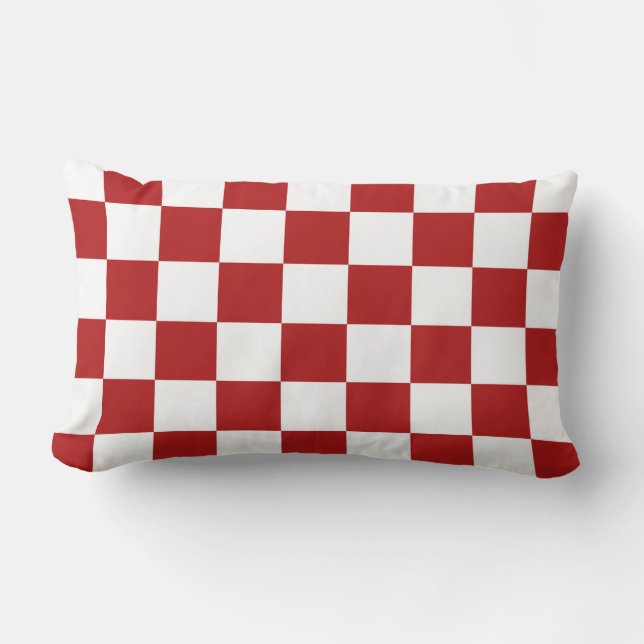 Cojín Lumbar Rojo y blanco tachado (Anverso)