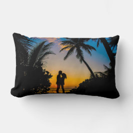 Cojín Lumbar Romántico Sunset Silhouette Lumbar Pillow Diseño