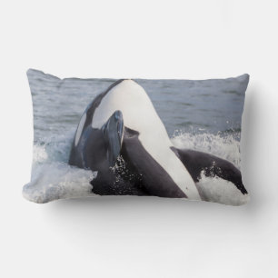 Cojín Lumbar Rompecabezas de ballena orca
