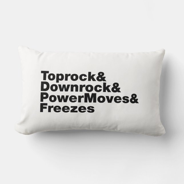 Cojín Lumbar Rompiendo movimientos (breakdance) (Anverso)