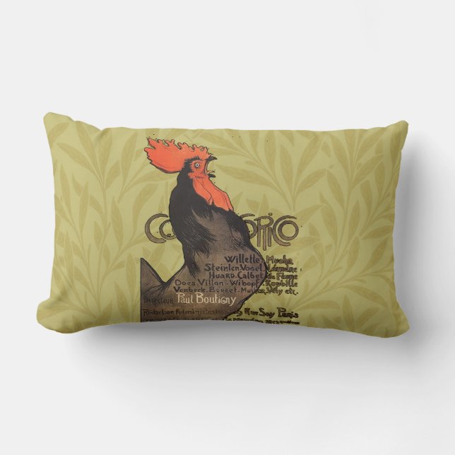 Cojín Lumbar Rooster Steinlen Cocorico Arte francés (Anverso)