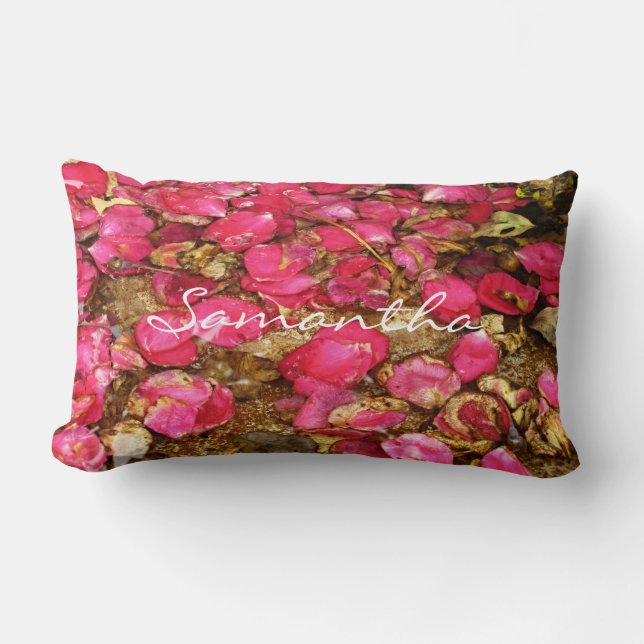 Cojín Lumbar Rosa Caída Petals Pillow Lumbar (Anverso)