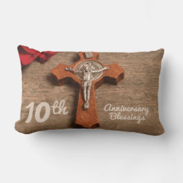 Cojín Lumbar Rosa de Aniversario de la Ordenación del Sacerdote