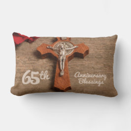 Cojín Lumbar Rosa de Aniversario de la Ordenación Sacerdote 65 