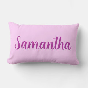 Cojín Lumbar Rosa de nombre personalizado - Personalizado