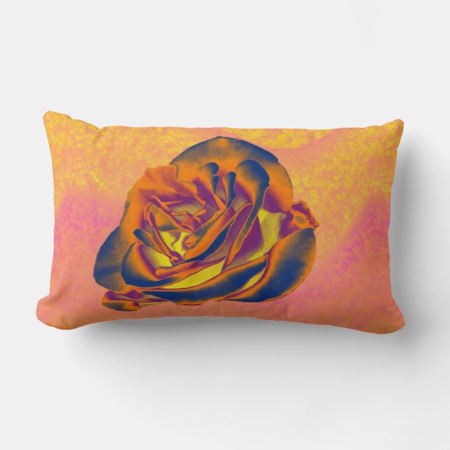 Cojín Lumbar Rosa naranja Lumbar Pillow (Anverso)