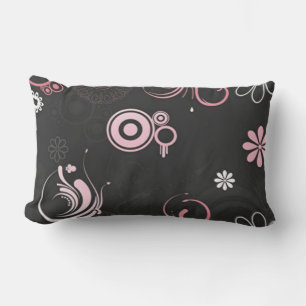Cojín Lumbar Rosa-Negro-Blanco