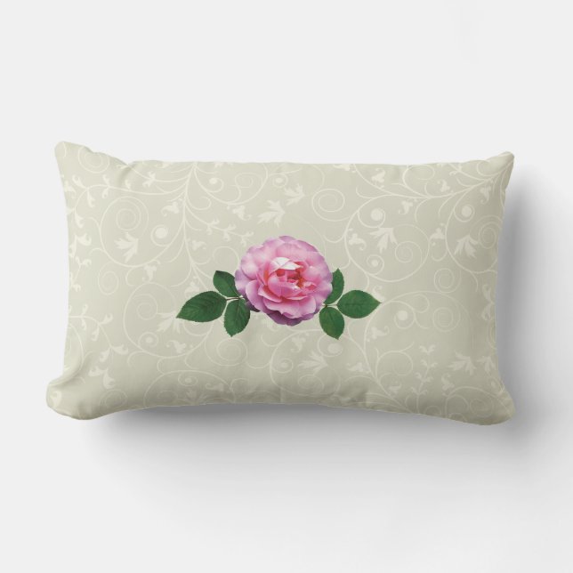 Cojín Lumbar Rosa Rosa delicada (Anverso)