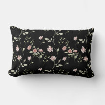 Rosa Rubor Aquarela Floral Negro