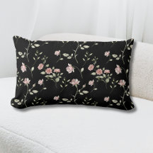 Rosa Rubor Aquarela Floral Negro