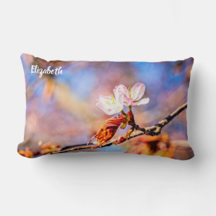 Cojín Lumbar Rosa Sakura Flower Blue Sky