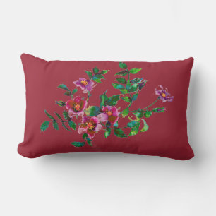 Cojín Lumbar Rosa vintage - marsala