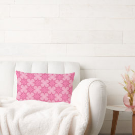 Cojín Lumbar Rosa y Blanco