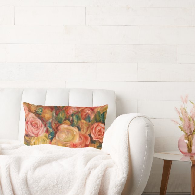 Cojín Lumbar Rosas, 1912 por Pierre-Auguste Renoir (Sofá)