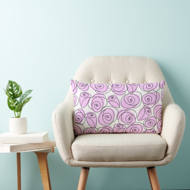 Cojín Lumbar Rosas Lilac lumbar lilac check back (Silla)