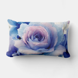 Cojín Lumbar Rosas rosados, azules y morados