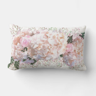 Cojín Lumbar Rosas rosas rosas rosas rojas de encaje blanco rom