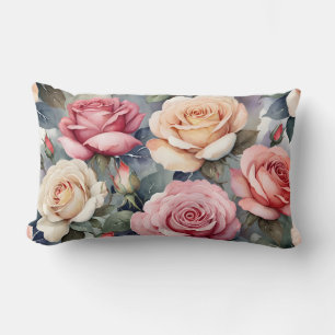 Cojín Lumbar Rosas vintage