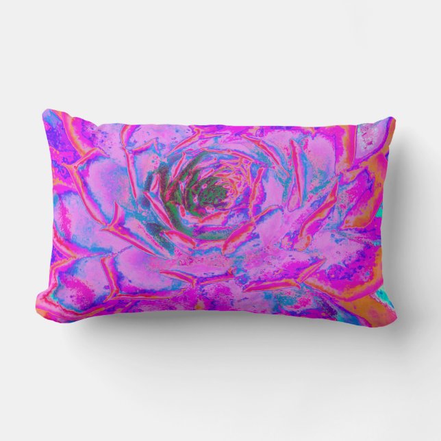 Cojín Lumbar Rosette de sedum con sabor morado y magenta (Anverso)