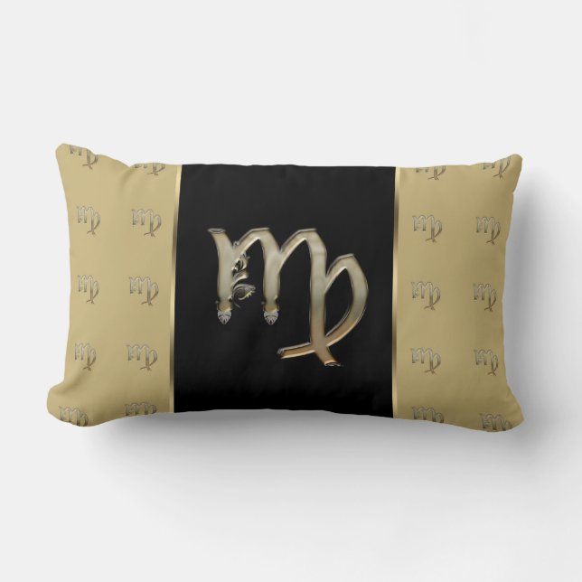 Cojín Lumbar Rótulo del zodiaco del virgo (Anverso)