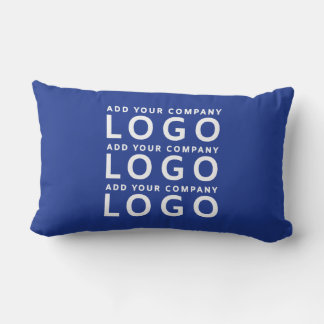 Cojín Lumbar Royal Blue Company Logo Personalizado de Negocios