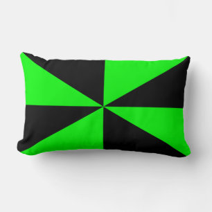 Cojín Lumbar Rueda de Lima Verde y Negro