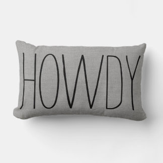 Cojín Lumbar Rustic Gray Howdy