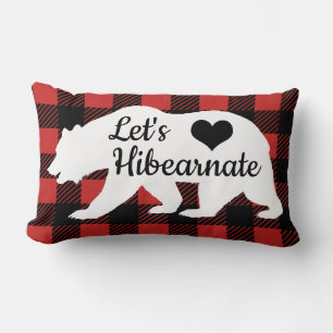 Cojín Lumbar Rustic Let's Hibearnate Buffalo Lumberjack Plaid