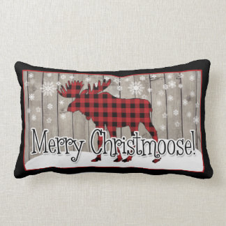 Cojín Lumbar Rustic Merry Christmoose Lumbar Pillow